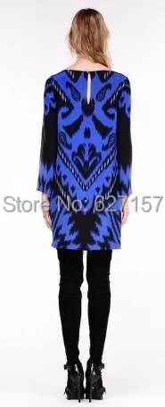 Toamna Jersey Rochie de Mătase pentru Femei Multicolor Abstracte Geometrice Imprimare Slash Guler Maneca Lunga Elastic Rochie Plus Dimensiune