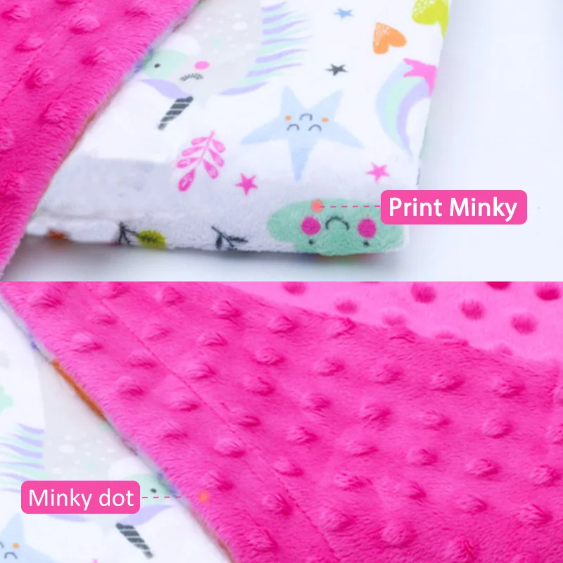 Muslinlife Nou Design pentru Copii de Înaltă Calitate Minky Dot Pătură Unicorn Vânzare Fierbinte Fotografie Pătură Copii Strânge Pătură 70*100cm