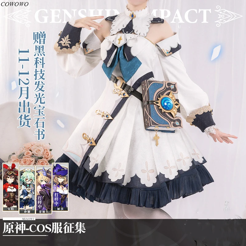Anime! Genshin Impact Barbara Cavaleri Vest Ministru de Rugăciune Joc Costum Superba Rochie Eleganta Uniformă Cosplay Costum NOU