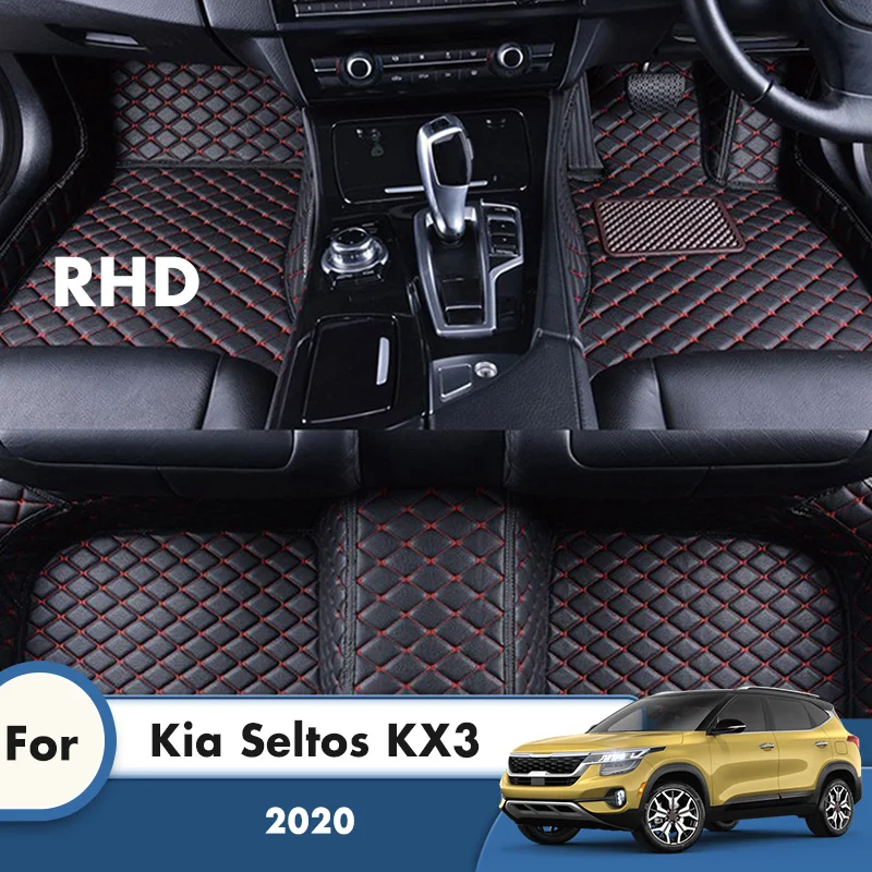 RHD Covoare Pentru Kia Seltos KX3 2020 Piele Artificiala Impermeabila Auto Covorase Auto Personalizate Styling Picior Tampoane de Automobile Acoperi
