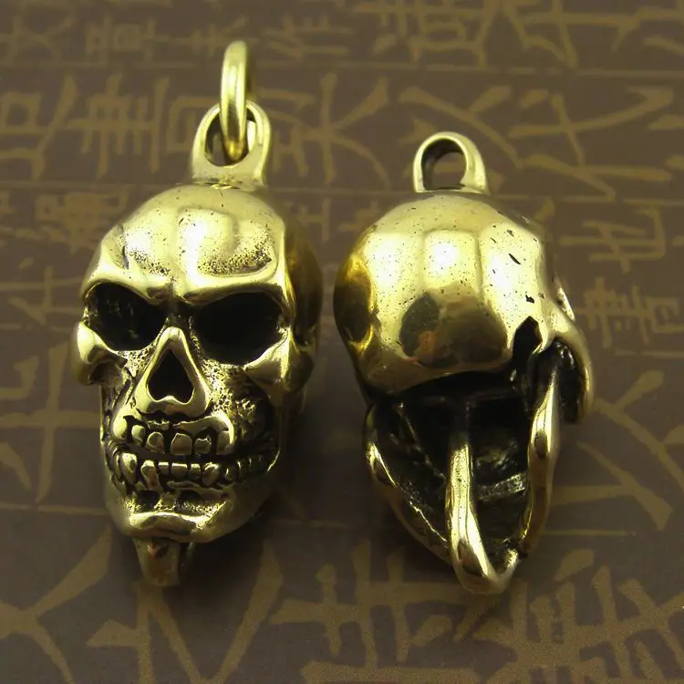 Alamă Active Comune Craniul de Aur cu Breloc Metalic Fob Pandantiv Farmece Barbati Inel de chei brelocuri Colectie de Accesorii Brelocuri DIY