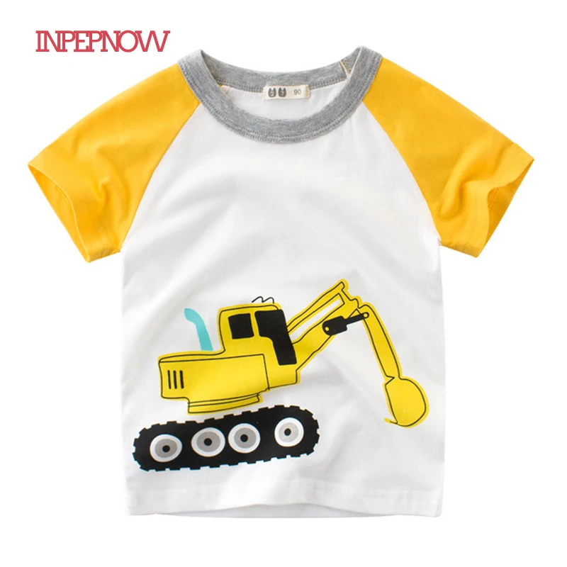 INPEPNOW 2020 pentru Copii T-shirt pentru Baieti T Shirt Mașină de Bumbac Topuri Copil T-shirt pentru Copii Fete Boy Tricou Ziua T-shirt