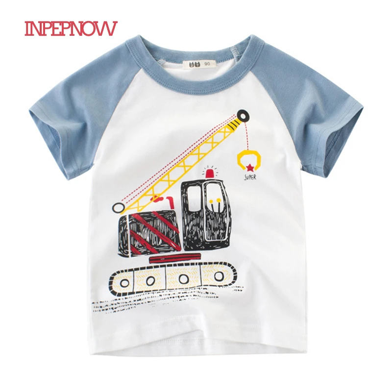 INPEPNOW 2020 pentru Copii T-shirt pentru Baieti T Shirt Mașină de Bumbac Topuri Copil T-shirt pentru Copii Fete Boy Tricou Ziua T-shirt