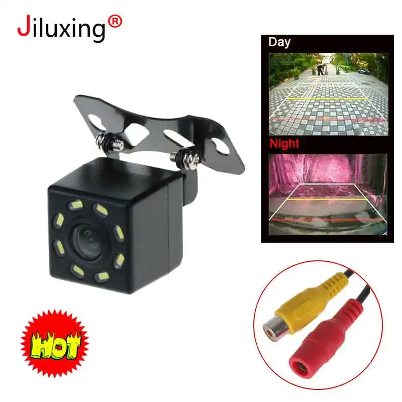 Jiluxing universal 8 LED-uri Impermeabil Vedere din Spate aparat de Fotografiat CCD cu Unghi Larg Color HD Image Mașina Înapoi Reverse Camera de Asistență de Parcare