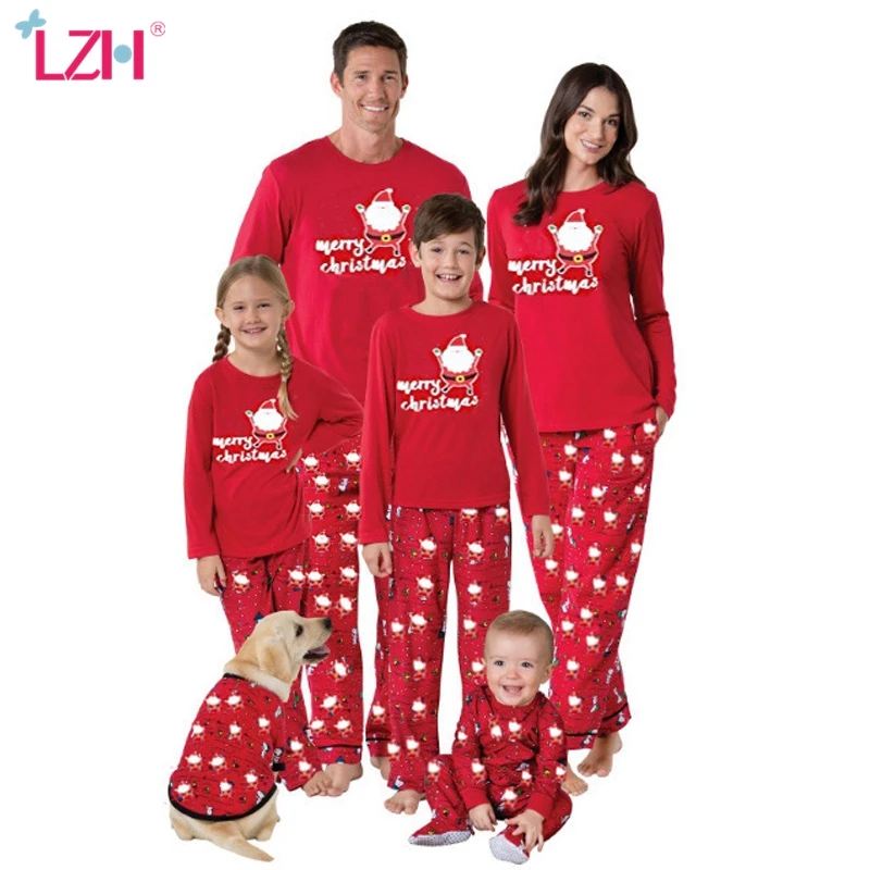 LZH de Familie de Craciun Set de Pijama Familie de Potrivire Haine de Familie Sleepwear Costum de Crăciun Mama Fiica Potrivire Uite de Familie