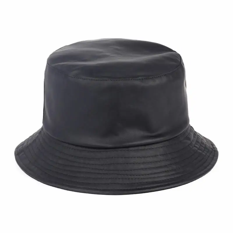 VORON Nou Solid Faux din Piele Găleată Pălărie de călătorie în aer liber pălărie Femei Casual Plat bob de Vară, Pălării de Pescuit soare Capace Pentru Femei/Bărbați