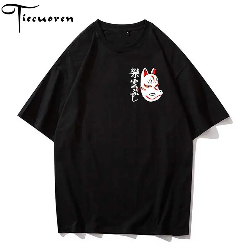 Bărbați Supradimensionate Tricouri Japoneză Pisica Ninja tricou maneca jumătate Ukiyoe pisici tricou Hip Hop Streetwear Bumbac Top Teuri picătură de transport maritim