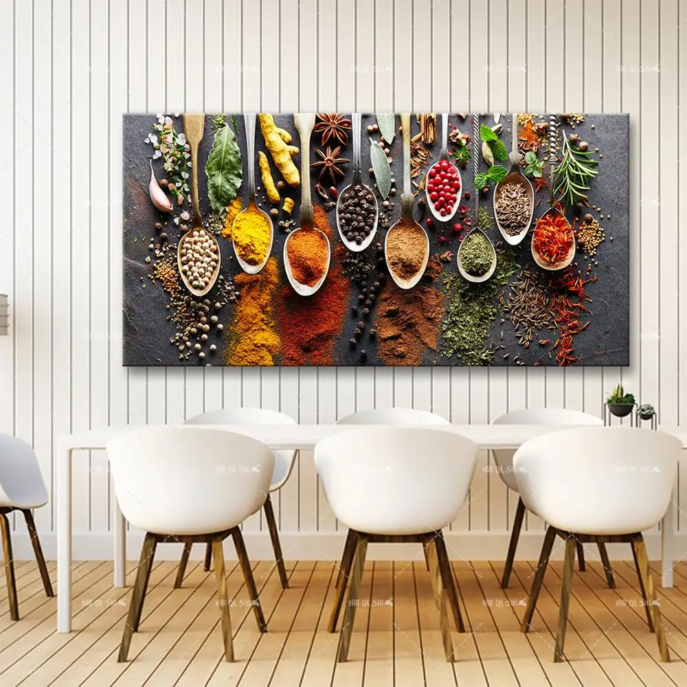 Alimente Pictura Modernă Condimente Poster Pânză Modular Imagine Pentru Bucatarie Restaurant Casa Decor de Perete de Arta HD Tipărite NICI un Cadru