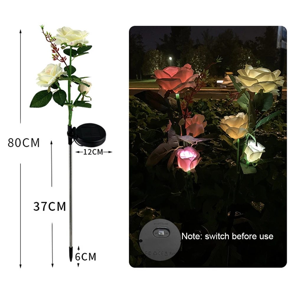 4Type Flori LED-Gazon-Solar-Lămpi Rime Trandafir Crin rezistent la apa-IP66 600MAH Curte Gazon Calea Nunta Lumini de Crăciun în aer liber 2020