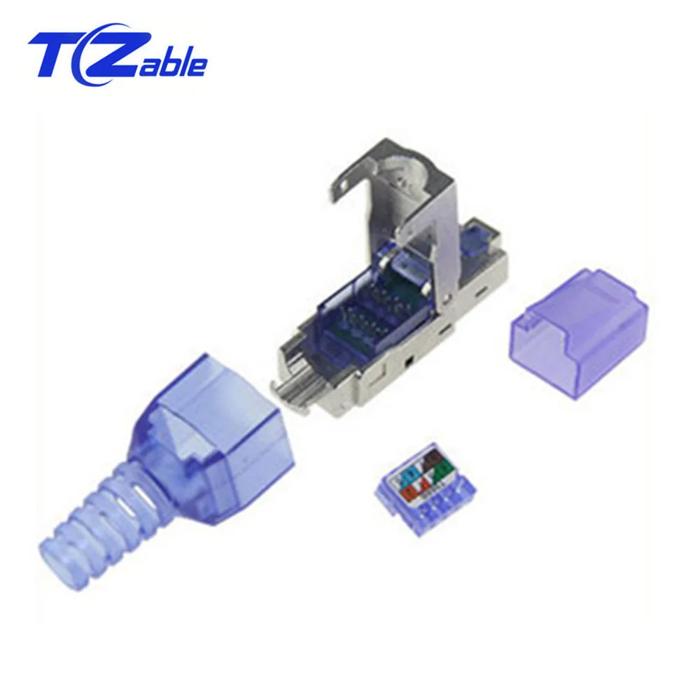 CAT7 Conector Ethernet RJ45 de Înaltă Calitate, Ecranat Cap de Cristal Reutilizabile Cap de Cristal Cablu Ethernet Adapter 10 Gigabit Ethernet