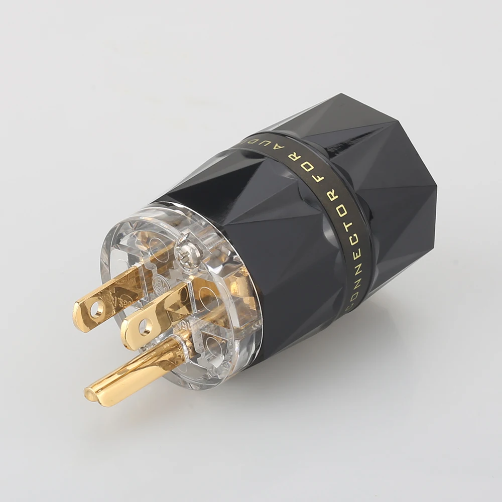 De înaltă calitate Viborg VM503G Mare Clar Aur 24k Placate cu Cupru Pur de NOI AC de Alimentare Conector pentru Audio DIY Cablu de Alimentare