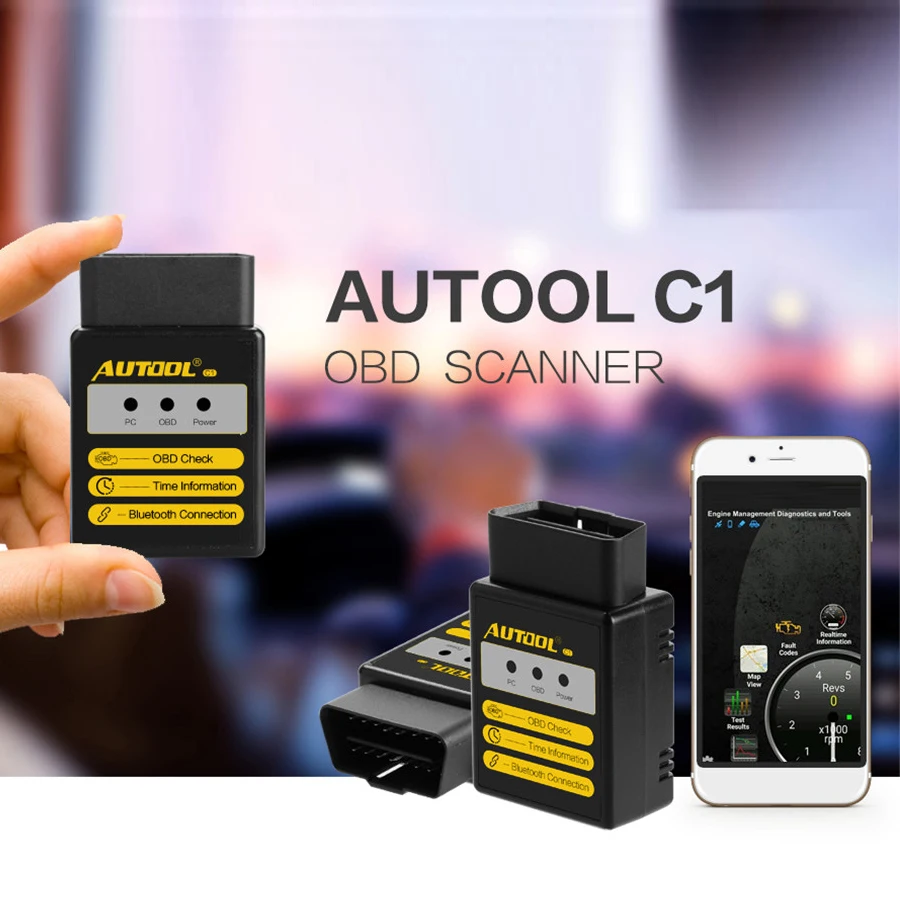 AUTOOL C1 ELM327 V1.5 WIFI Bluetooth OBD2 ELM 327 Scanner OBD 2 Instrument de Diagnosticare Auto Auto Cititor de Cod de Scanare OBDII 2 Adaptor