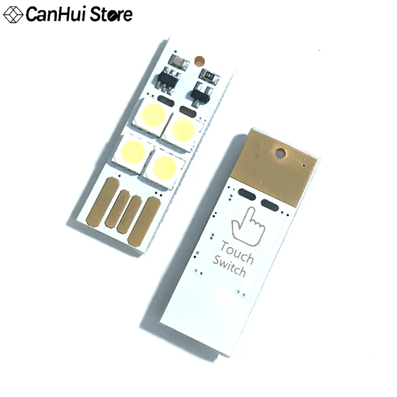 De Vânzare la cald 10 Buc Mini USB Putere 4 LED-uri de 1W Lumina Alba 5V Touch Dimmer Lumina Alba Atingeți Comutați Atingeți lampa USB Cu Atingere de Lumină LED