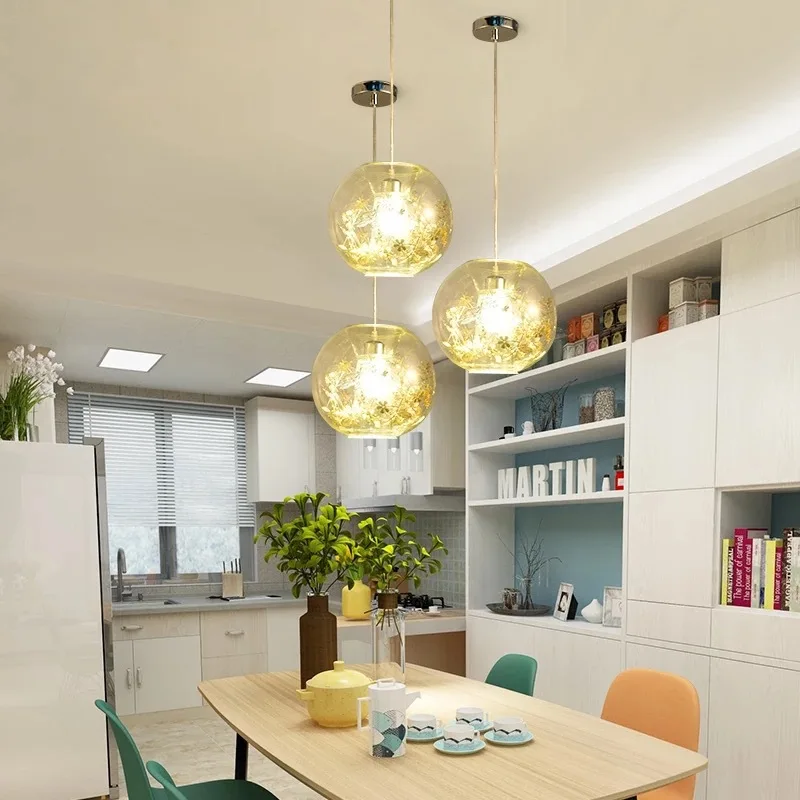 Nordic Moderne, Sala De Mese Simple Pandantiv Lampă De Artă Creativă Living Restaurant Corpuri Dormitor Studiu Bar De Sticlă Perdeaua De Lumină