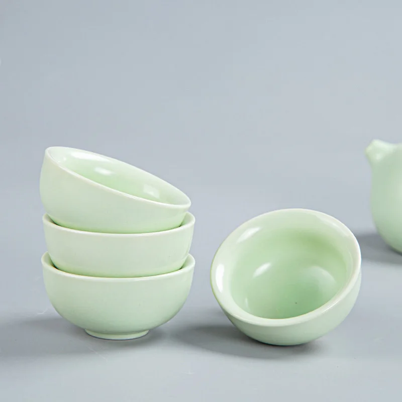 Kung Fu Teaset Ceramic Portabil Ceainic Set de Călătorie în aer liber Gaiwan Cesti de Ceai de Ceremonie de Ceai Ceașcă de ceai cu Tote Sac Cadou frumos