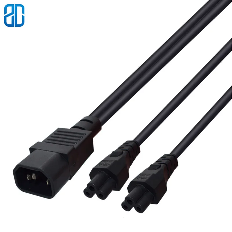 0,3 m C14-C5+C5 IEC320 C14 Masculin LA Dublu Feminin IEC320 C13+IEC320 C5 AC Putere Cablu de Extensie Cablu Pentru PDU /UP 3*0.75 mm