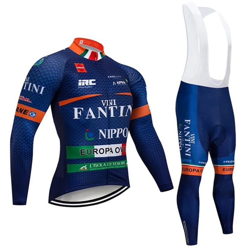 Fantini Om pro echipa de iarnă, ciclism jersey set long sleeve fleece concurenței costum maillot ciclismo hombre invierno MTB îmbrăcăminte