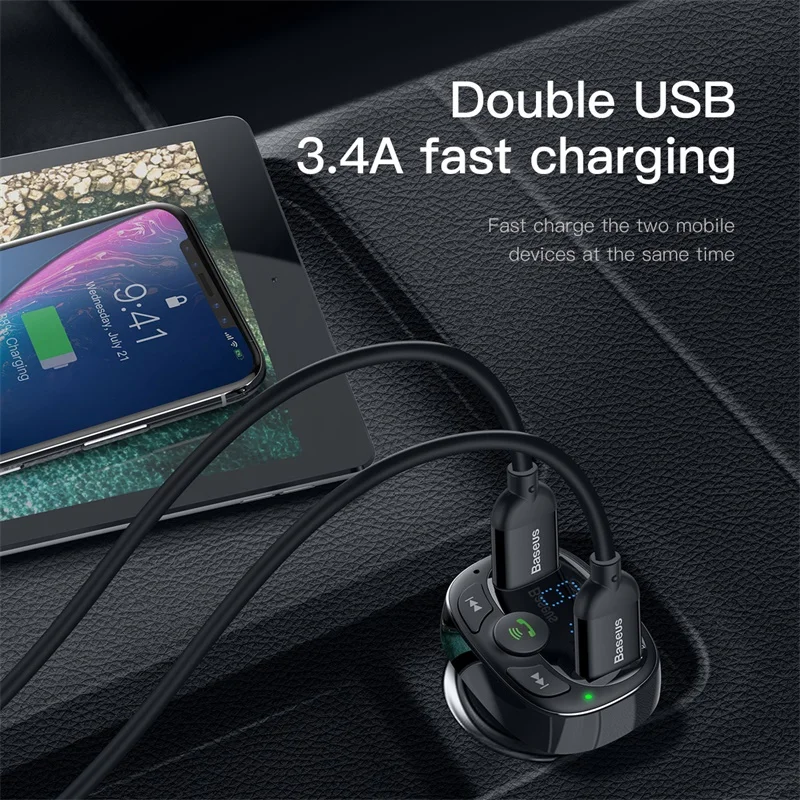 Baseus Quick Charge 3.0 Dual Port USB Încărcător de Mașină 5V3A QC3.0 Turbo de Încărcare Rapidă USB Încărcător pentru iPhone Samsung telefon Xiaomi