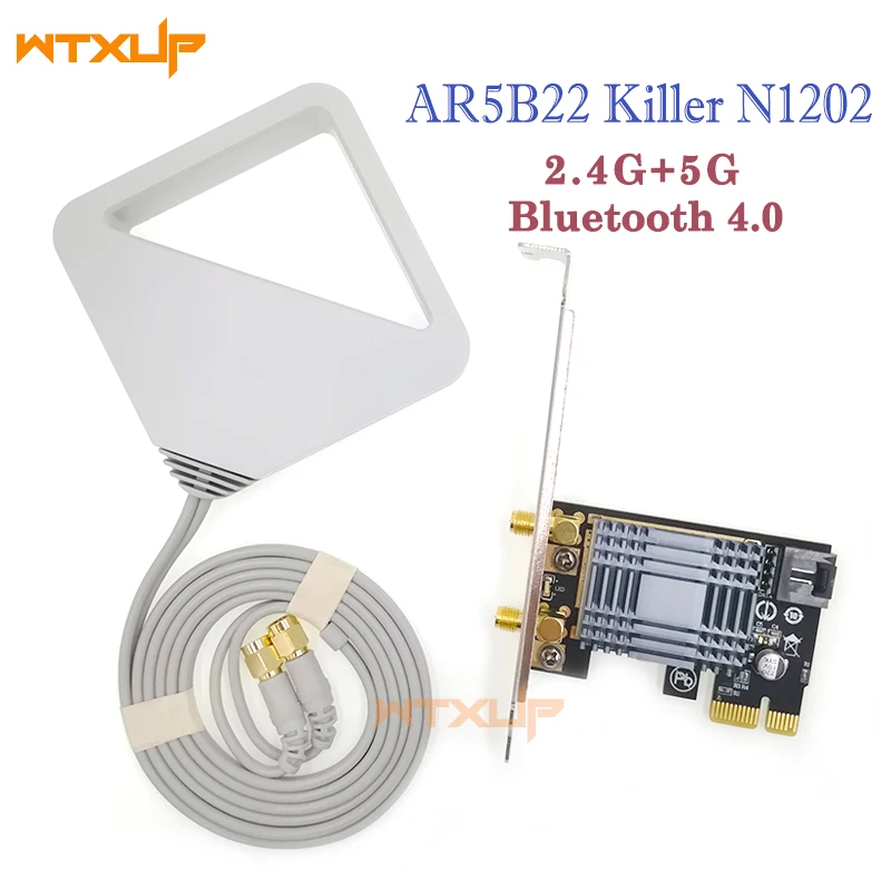 N1202 AR5B22 2.4 G 5G Adaptor Ușor Wireless placa de Retea WIFI Dual Band Multifuncțional Pcie Pentru Desktop PC, Bluetooth 4.0
