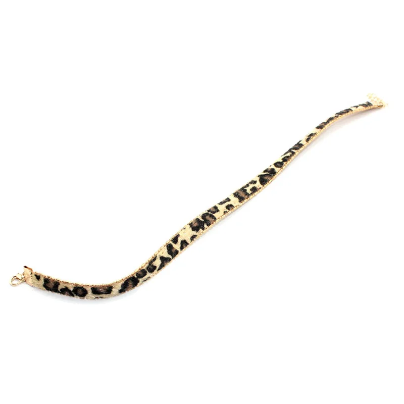 Leopard De Imprimare Model Cravată Colier Cu Lanț De Aur Scurte-Guler Colier Geometric Accesorii Bijuterii