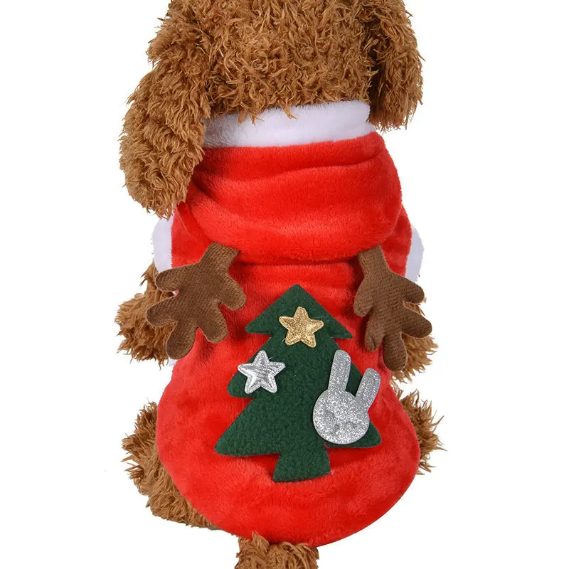 Crăciun câine Câine Haine Caini Mici Costumul de Mos craciun pentru Pug Chihuahua, Yorkshire, Pisica de Companie de Îmbrăcăminte Haina Jacheta Costum Animale de companie