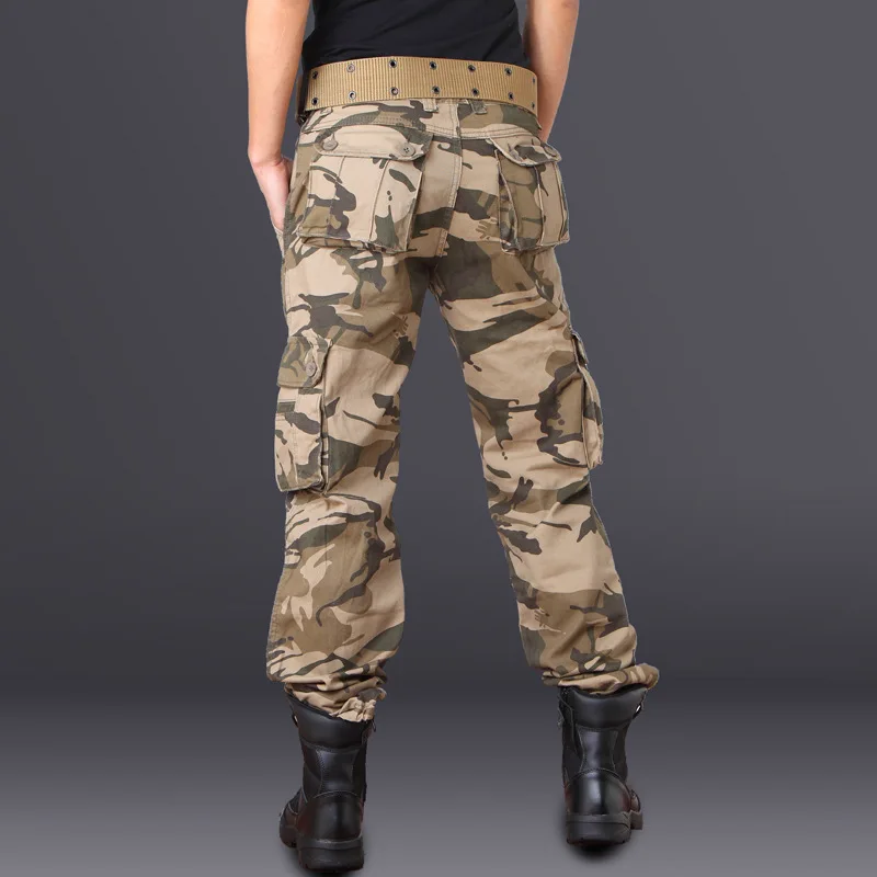 Armata Militar în aer liber pantaloni de camuflaj mare buzunar de Pantaloni Sport pantaloni de Camuflaj pantaloni 9 dimensiunea stil 28-38 Bărbați Femei