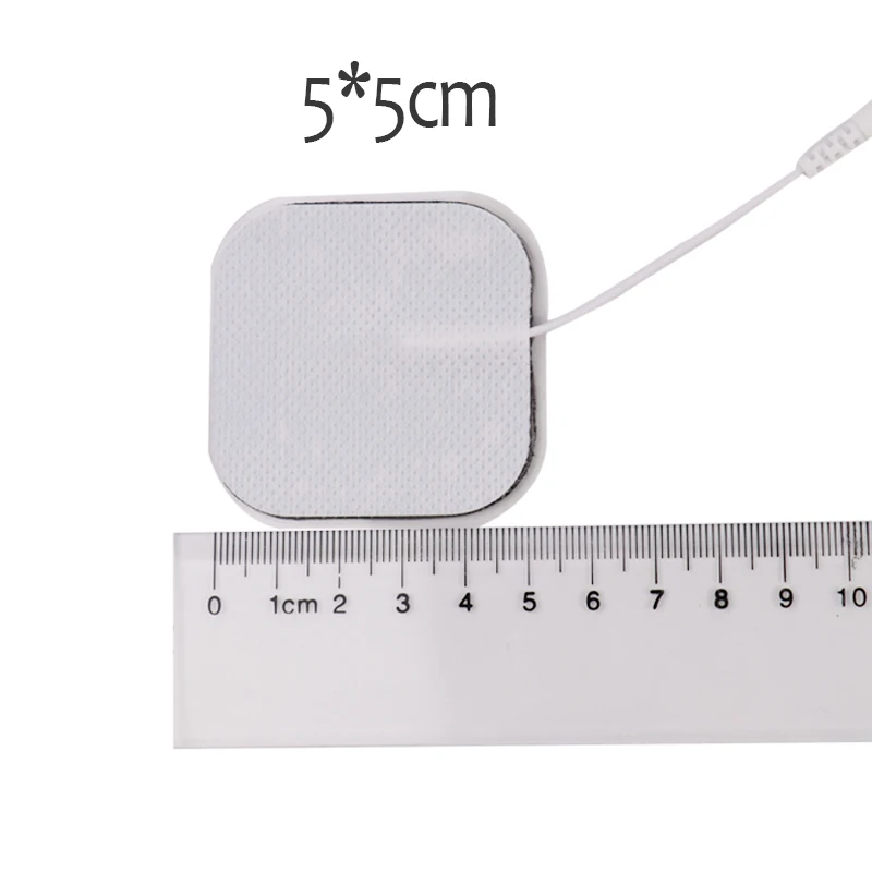 50Pcs 5x5cm 2mm Plug Reutilizabile Electrozi de Silicon Zeci de Electrod Tampoane pentru Nerve Stimulator Muscular Digital Fizioterapie Masaj