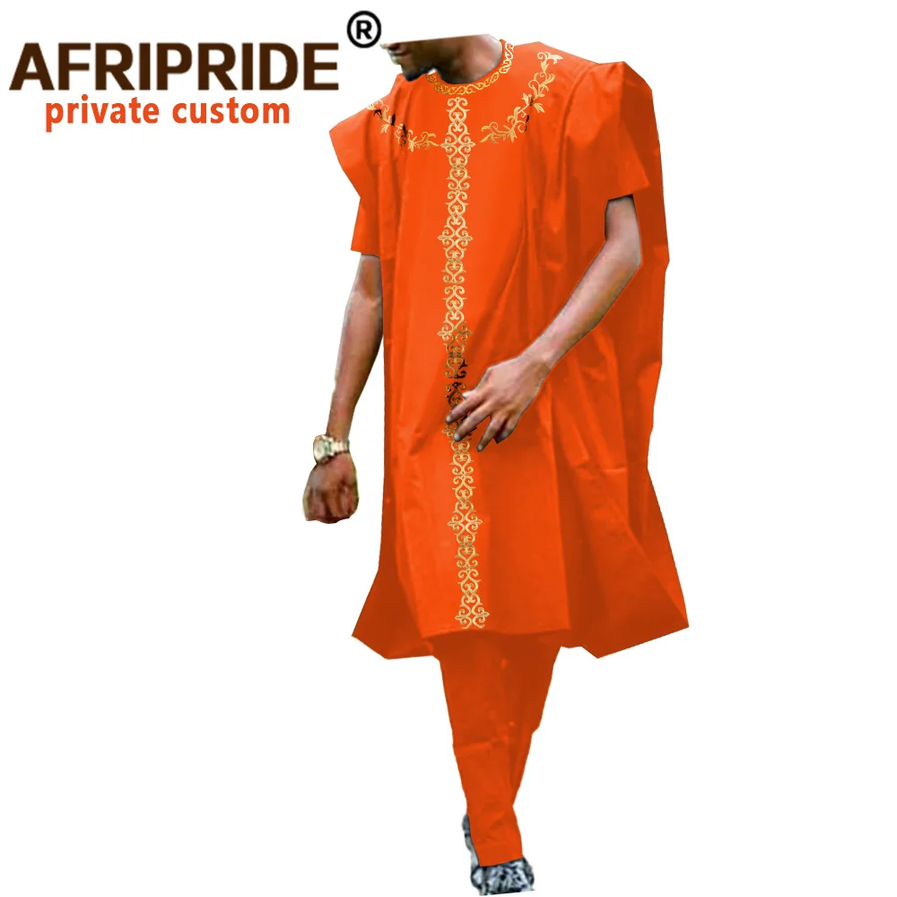 Africa de Îmbrăcăminte pentru Bărbați Dashiki Paltoane Tricouri și Pantaloni Ankara 3 Costum Agbada Roba Tradițională Tinutele pentru Nunta A2016031