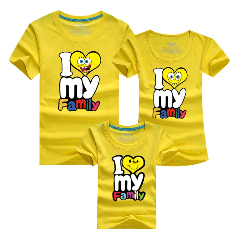 2018 Vara Familie Haine de Potrivire îmi Iubesc Familia Print T-shirt Mama și Fiica Haine Tatăl și Fiul Copii 14color