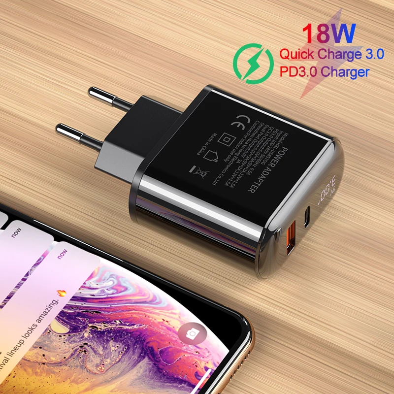 YKZ Quick Charge 3.0 Incarcator USB LED QC 3.0 PD Rapid de Încărcare Încărcător de Telefon Mobil pentru iPhone Xiaomi Samsung Huawei