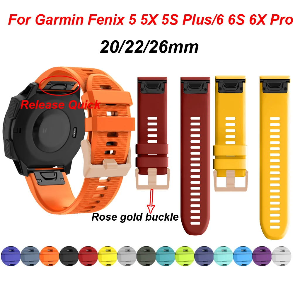 QuickFit Watchband Pentru Garmin Fenix 6 6S 6X Pro 5 5 Plus 3 ORE de Silicon Trupa Fenix6 Fenix5 Ceas Easyfit Încheietura Curea 26 22 20 mm