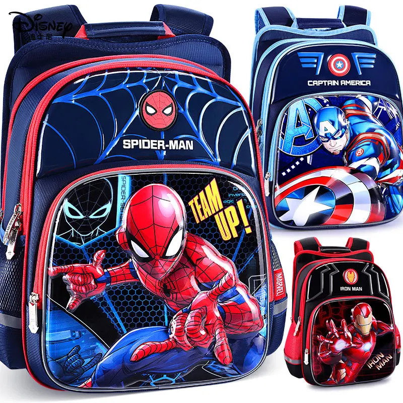 Omul de fier pentru Copii Rucsac Baieti Sac de Școală 3-12 Vârstă Spider-Man Impermeabil cu Benzi Reflectorizante 3D Model de geanta de voiaj Cadou de Ziua de nastere