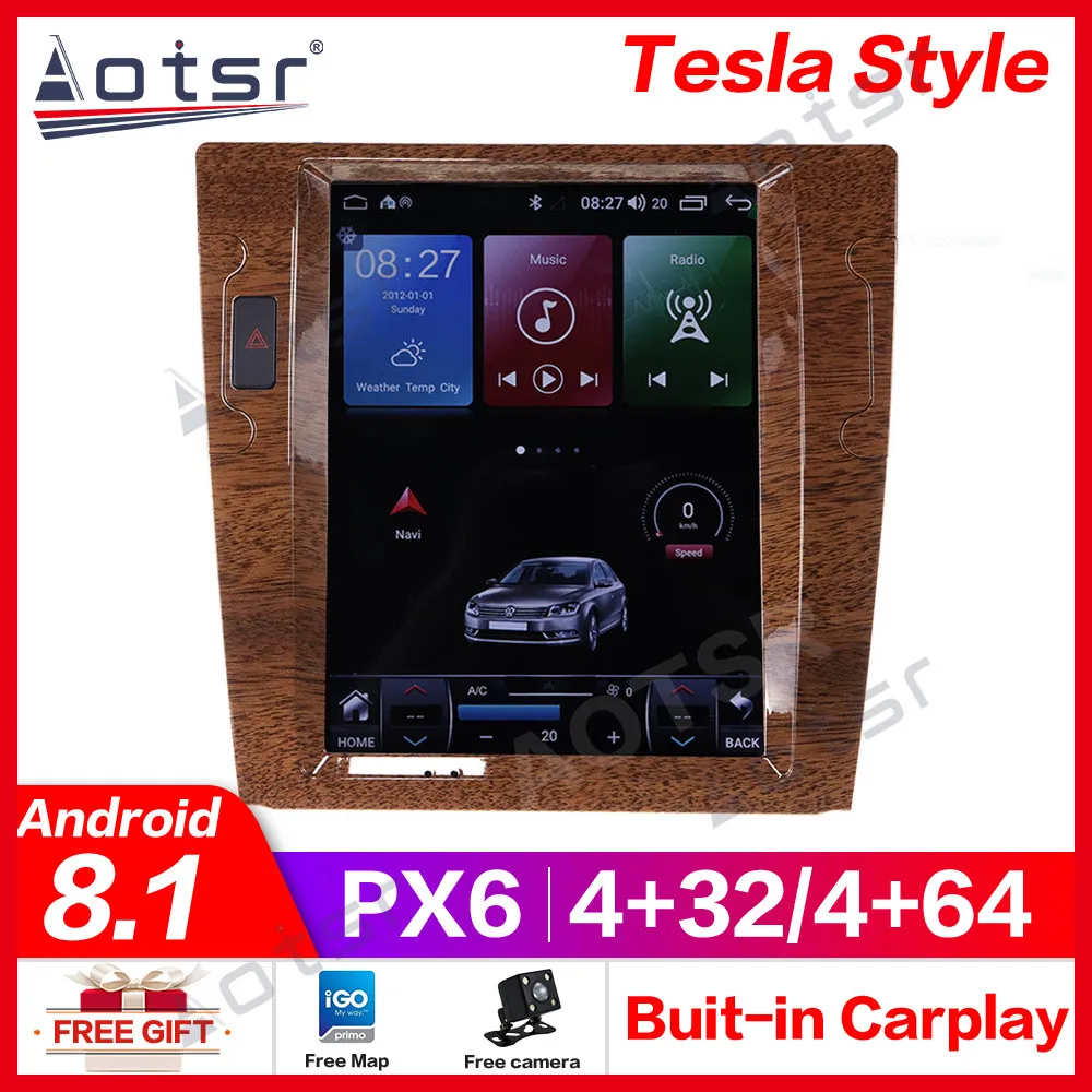 Tesla stil Android 8.1 GPS Auto Navigatie Pentru Volkswagen Phaeton 2008-2013 Mașină player multimedia de bandă de radio recorder unitate cap