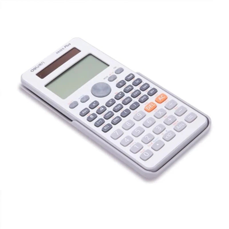 1buc Deli D82ES Plus Funcții Matematice Multifuncțional de Examinare Calculator Solar Tăcut Calculator
