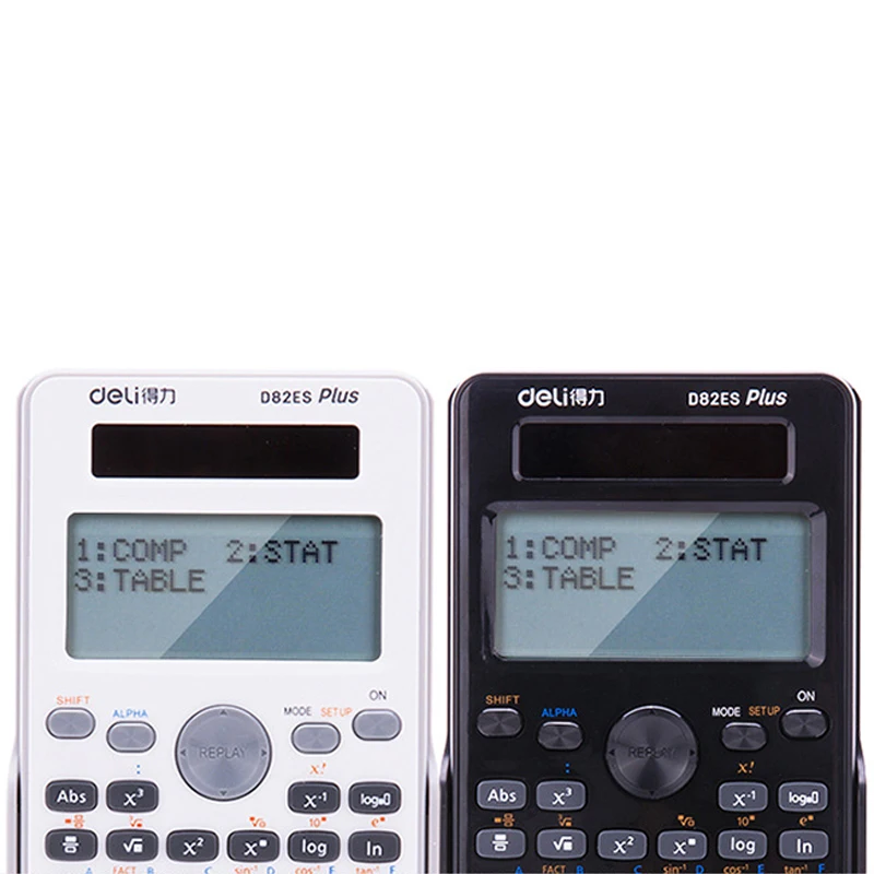 1buc Deli D82ES Plus Funcții Matematice Multifuncțional de Examinare Calculator Solar Tăcut Calculator