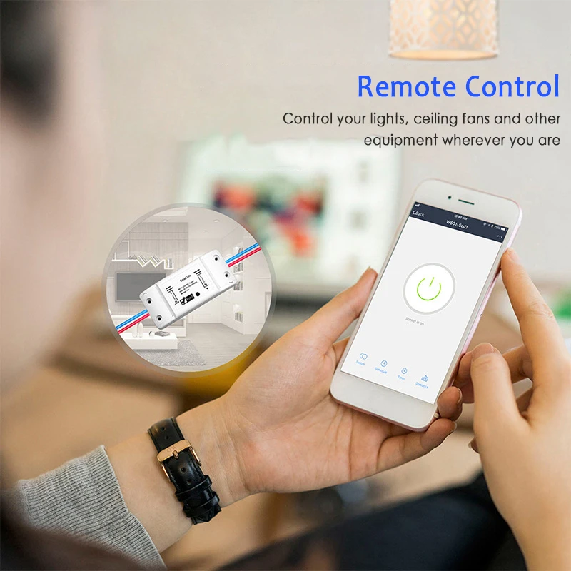10A Inteligent fără Fir WiFi Switch Întrerupător Universal de Viață Inteligentă APP Control de la Distanță Portabil Calendarul Smart Home Alexa Control Vocal