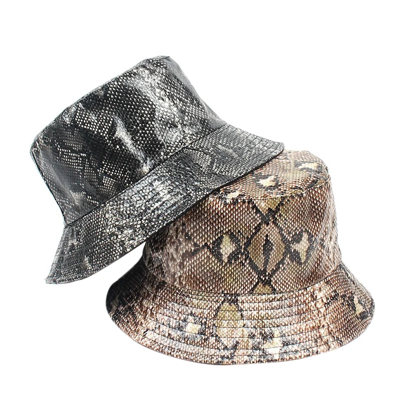 Palarie De Vara Femei Barbati Panama Pălărie Găleată Snake Print Design Parasolar Pescuit Pescar Bob Pălărie Chapeu Femmes Hip Hop