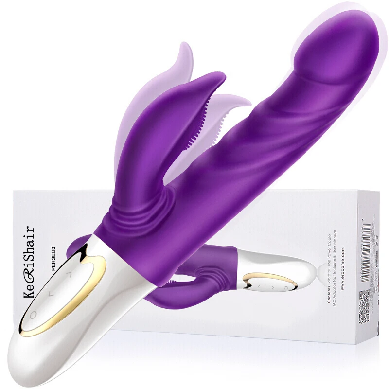 KeRiShair Vibratoare pentru Femei Moale de Silicon Vibrator Rabbit Vibrator Sex Feminin Jucărie Vibrator Anal Femei punctul G Stimulator Clitoris