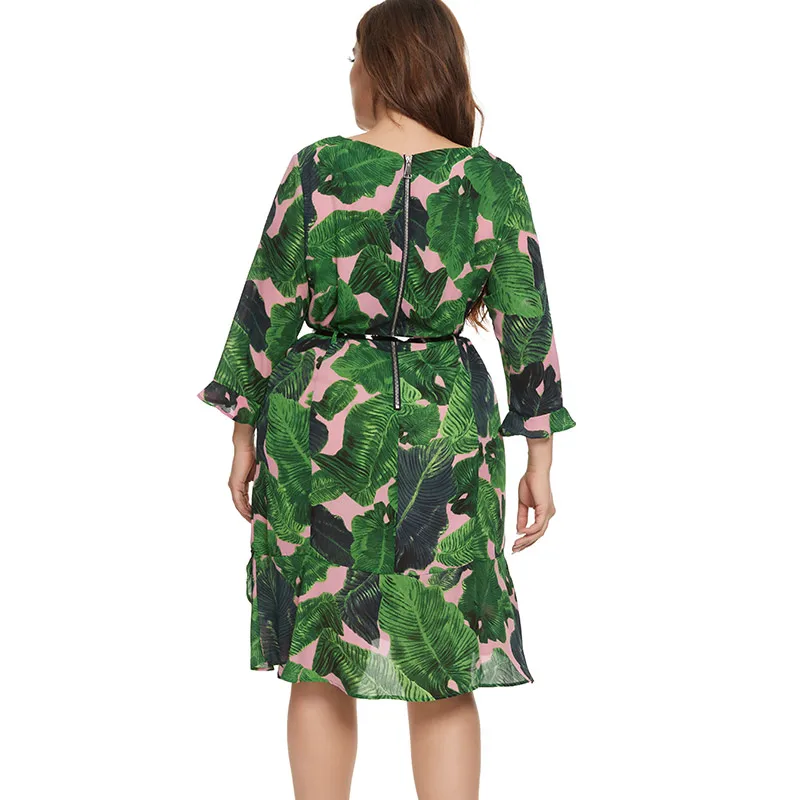 De Vară 2020 femei de Imprimare Rochie de Vacanță moda Doamnelor partid Șifon Plus Dimensiune rochii Femei de Îmbrăcăminte, 4XL 5XL 6XL