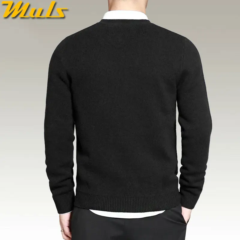Muls mens pulover pulovere stil Simplu de bumbac tricotate V gât maneca lunga pulover pulovere M-4XL mens îmbrăcăminte de brand MS16004