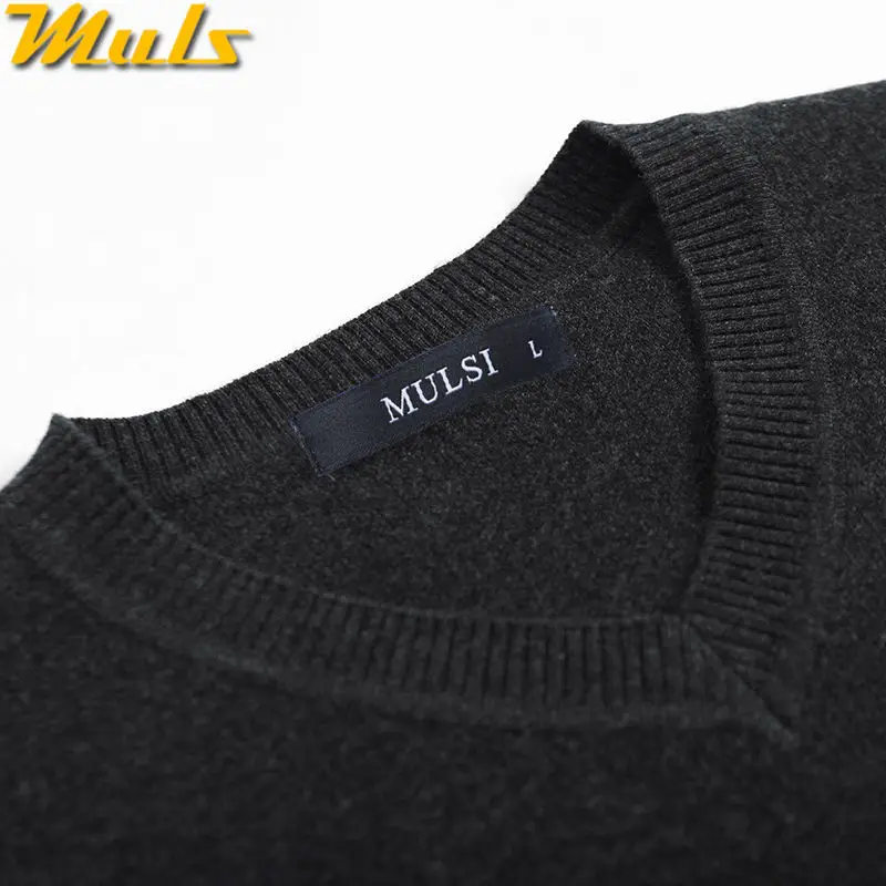 Muls mens pulover pulovere stil Simplu de bumbac tricotate V gât maneca lunga pulover pulovere M-4XL mens îmbrăcăminte de brand MS16004