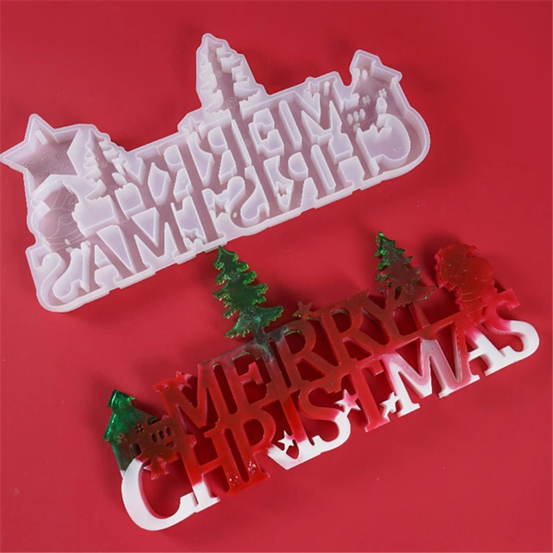 De Vânzare la cald Crăciun Mucegai, Scrisoare de Zăpadă Mucegai din Plastic Relief Mor Instrumente DIY pentru Ornamente de Craciun Alb, Xmas Decor en-gros