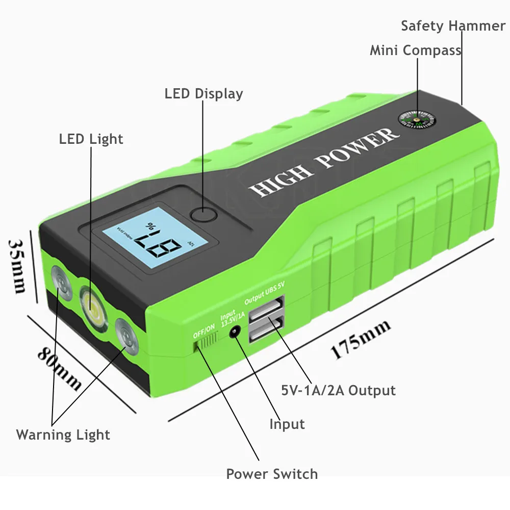 Auto portabil Baterie Jump Starter 12V Multifuncțional Dispozitiv de Pornire Auto Booster Jump Starter Pentru Baterie Auto Buster