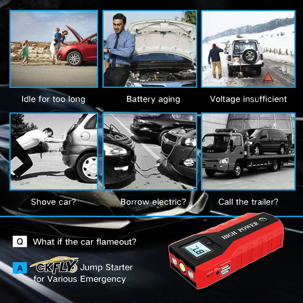 Auto portabil Baterie Jump Starter 12V Multifuncțional Dispozitiv de Pornire Auto Booster Jump Starter Pentru Baterie Auto Buster