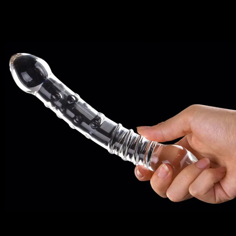 YUELV 7 Stil Cap Dublu Cristal Artificial Penis Sticlă Pyrex Vibrator Pentru Femei se Masturbeaza Pula Anal, Dop de Fund Adult Jucarii Sexuale