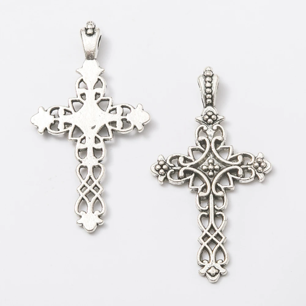 40 de piese retro de metal zinc din aliaj pandantiv cruce pentru DIY bijuterii handmade colier face 7200