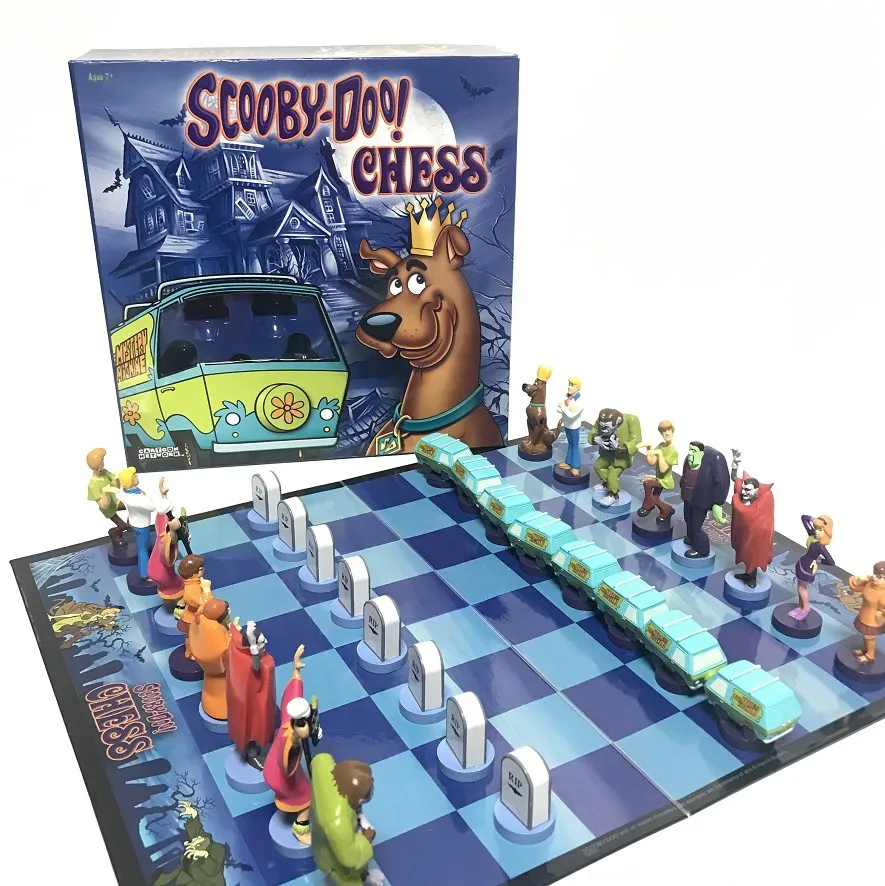 Set de șah Scooby-Doo Șah pentru Copii Personaje de Desene animate Set de Șah pentru Copii Jocuri Cadou Frumos pentru Prietena