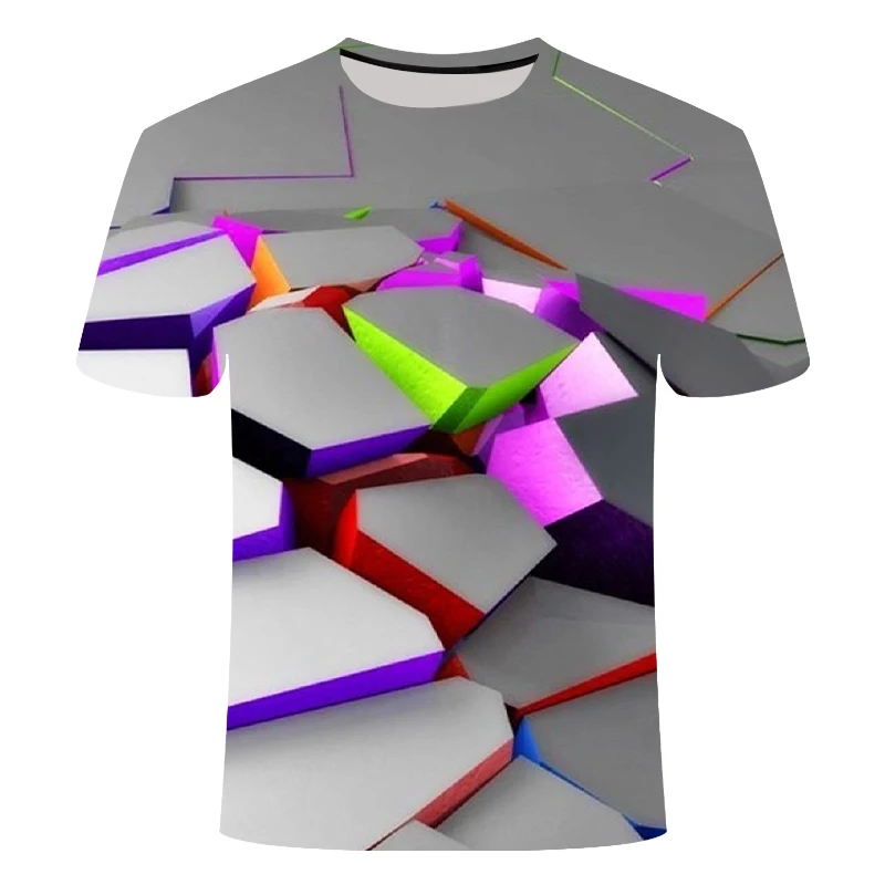2020 Mari dimensiuni 6XL Mannelijke 3d t-shirt Modul Zomer t-shirt de Sus Jurk Rece Carouri de Culoare bloc 3d Hip Hop tricouri Modul