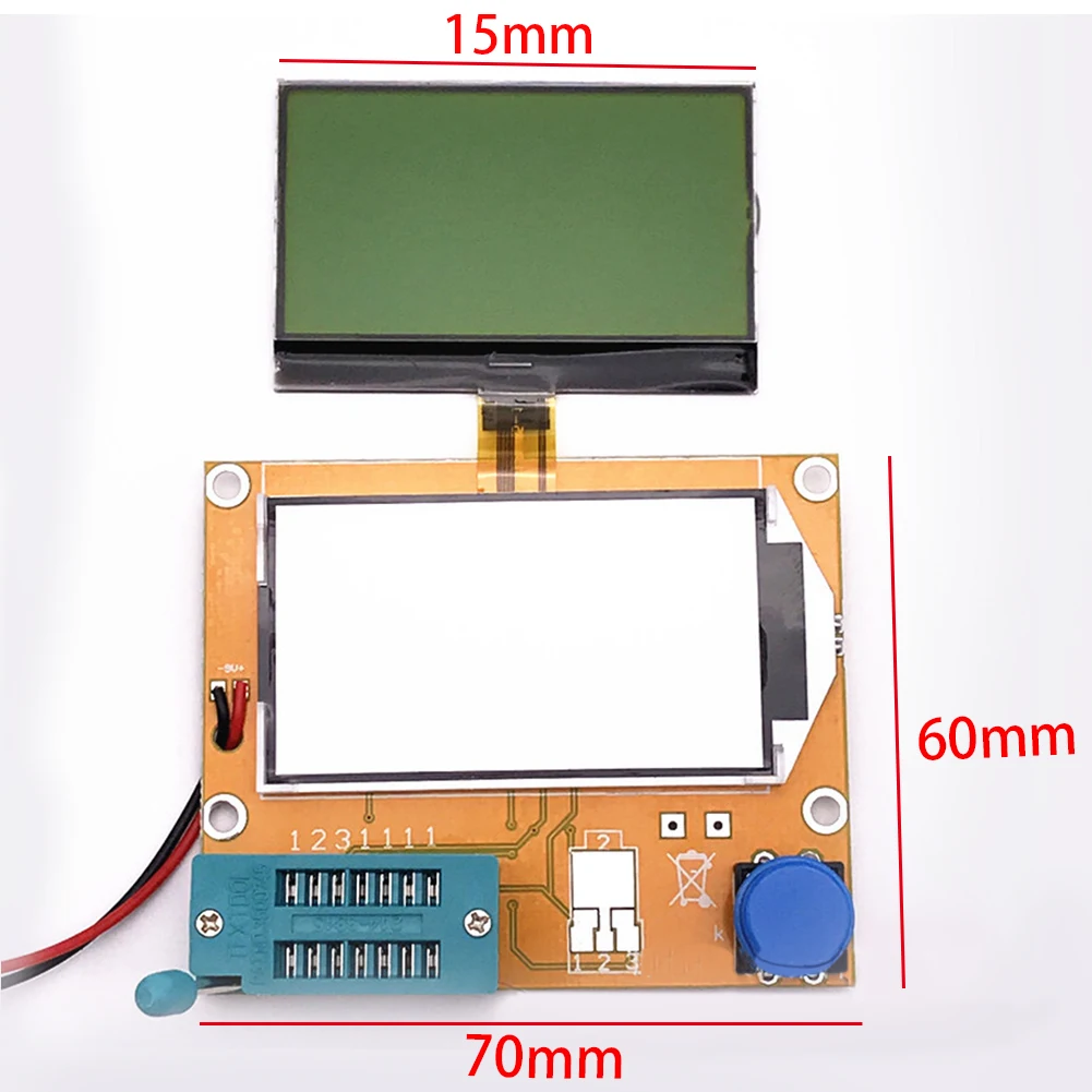 Rezistor Imagistica MOSFET Condensator ESR Tranzistor Tester Diode Test Cârlig LCD Multifunctional -T4
