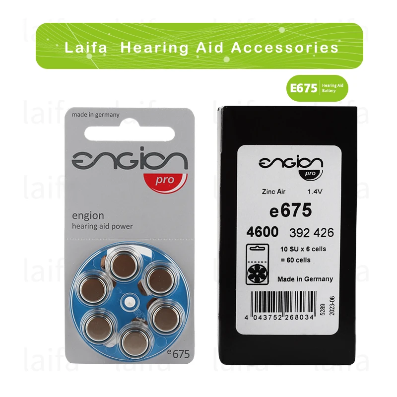 Laifa Engion 60 BUC 1.45 V Noi Zinc-Aer auditiv Baterii 675A A675 675 PR44 auditiv Baterie